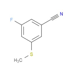 Aobchem&nbsp;3-Fluoro-5-(methylsulfanyl)benzonitrile | ≥97% | CAS 453566-04-6 | C8H6FNS | 1g