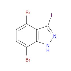 Aobchem&nbsp;4 7-Dibromo-3-iodo-1H-indazole | ≥97% | CAS 2383369-85-3 | C7H3Br2IN2 | 1g