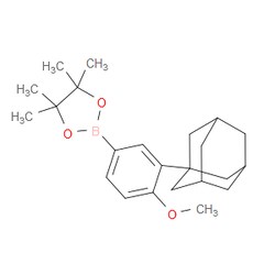 Aobchem&nbsp;2-(4-Methoxy-3-tricyclo[3 3 1 13 7]dec-1-ylphenyl)-4 4 5 5-tetramethyl-1 3 2- | ≥95% | CAS 1036766-56-9 | C23H33BO3 | 250mg