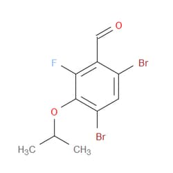 Aobchem&nbsp;4 6-Dibromo-2-fluoro-3-isopropoxybenzaldehyde | ≥97% | CAS 2624417-33-8 | C10H9Br2FO2 | 250mg