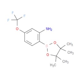 Aobchem&nbsp;2-Amino-4-trifluoromethoxyphenylboronic acid pinacol ester | ≥97% | CAS 1256359-27-9 | C13H17BF3NO3 | 250mg