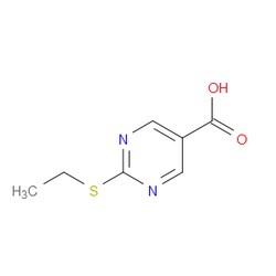 Aobchem&nbsp;2-(Ethylthio)pyrimidine-5-carboxylic acid | ≥97% | CAS 37131-88-7 | C7H8N2O2S | 500mg
