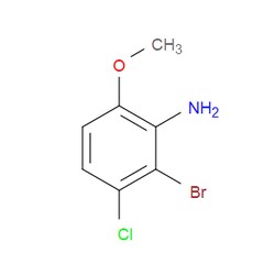 Aobchem&nbsp;2-Bromo-3-chloro-6-methoxyaniline | ≥97% | CAS 1698810-56-8 | C7H7BrClNO | 250mg