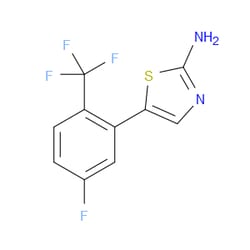 Aobchem&nbsp;5-(5-Fluoro-2-(trifluoromethyl)phenyl)thiazol-2-amine | ≥95% | CAS 2734778-99-3 | C10H6F4N2S | 250mg