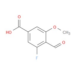 Aobchem&nbsp;3-Fluoro-4-formyl-5-methoxybenzoic acid | ≥95% | CAS 2387218-10-0 | C9H7FO4 | 250mg