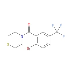 Aobchem&nbsp;(2-Bromo-5-(trifluoromethyl)phenyl)(thiomorpholino)methanone | ≥97% | CAS 1510883-89-2 | C12H11BrF3NOS | 5g