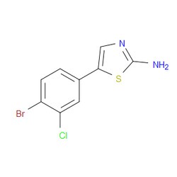 Aobchem&nbsp;5-(4-Bromo-3-chlorophenyl)thiazol-2-amine | ≥97% | CAS 1695166-75-6 | C9H6BrClN2S | 500mg