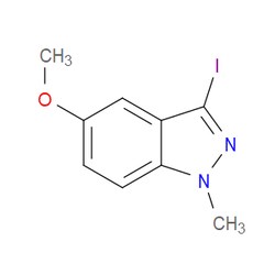Aobchem&nbsp;3-Iodo-5-methoxy-1-methyl-1H-indazole | ≥97% | CAS 1426424-07-8 | C9H9IN2O | 250mg