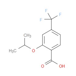 Aobchem&nbsp;2-Isopropoxy-4-(trifluoromethyl)benzoic acid | ≥97% | CAS 1175134-69-6 | C11H11F3O3 | 1g