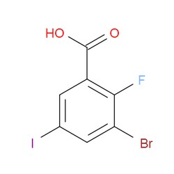 Aobchem&nbsp;3-Bromo-2-fluoro-5-iodobenzoic acid | ≥95% | CAS 1992023-57-0 | C7H3BrFIO2 | 1g