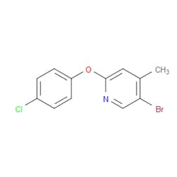 Aobchem&nbsp;5-Bromo-2-(4-chlorophenoxy)-4-methylpyridine | ≥95% | CAS 1778989-64-2 | C12H9BrClNO | 500mg