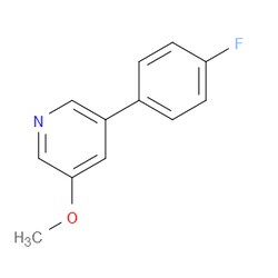 Aobchem&nbsp;3-(4-Fluorophenyl)-5-methoxypyridine | ≥95% | CAS 1214374-19-2 | C12H10FNO | 500mg