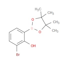 Aobchem&nbsp;2-Bromo-6-(4 4 5 5-tetramethyl-1 3 2-dioxaborolan-2-yl)phenol | ≥97% | CAS 1431330-20-9 | C12H16BBrO3 | 5g