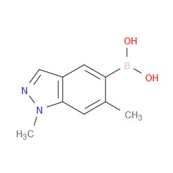 Aobchem&nbsp;1 6-Dimethyl-1h-indazole-5-boronic acid | ≥97% | CAS 1310383-74-4 | C9H11BN2O2 | 250mg