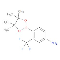 Aobchem&nbsp;4-(4 4 5 5-Tetramethyl-1 3 2-dioxaborolan-2-yl)-3-(trifluoromethyl)aniline | ≥95% | CAS 1259285-61-4 | C13H17BF3NO2 | 250mg
