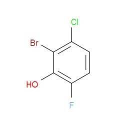 Aobchem&nbsp;2-Bromo-3-chloro-6-fluorophenol | ≥97% | CAS 1522140-28-8 | C6H3BrClFO | 250mg