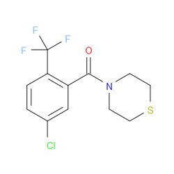 Aobchem&nbsp;(5-Chloro-2-(trifluoromethyl)phenyl)(thiomorpholino)methanone | ≥97% | CAS 2413441-31-1 | C12H11ClF3NOS | 250mg