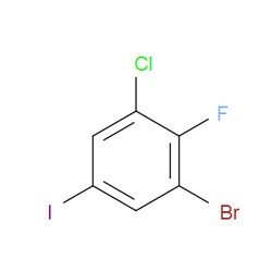 Aobchem&nbsp;1-Bromo-3-chloro-2-fluoro-5-iodobenzene | ≥97% | CAS 1416241-38-7 | C6H2BrClFI | 500mg
