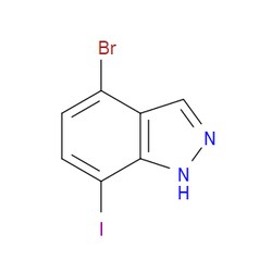 Aobchem&nbsp;4-Bromo-7-iodo-1H-indazole | ≥97% | CAS 1449008-23-4 | C7H4BrIN2 | 500mg