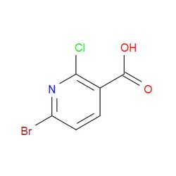 Aobchem&nbsp;6-Bromo-2-chloronicotinic acid | ≥97% | CAS 1060815-67-9 | C6H3BrClNO2 | 500mg
