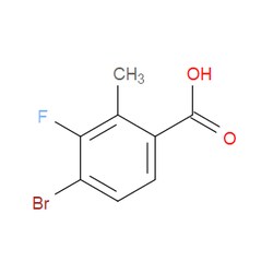 Aobchem&nbsp;4-Bromo-3-fluoro-2-methylbenzoic acid | ≥95% | CAS 1349716-97-7 | C8H6BrFO2 | 250mg