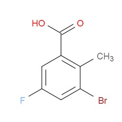 Aobchem&nbsp;3-Bromo-5-fluoro-2-methylbenzoic acid | ≥97% | CAS 1187318-52-0 | C8H6BrFO2 | 1g