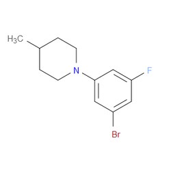 Aobchem&nbsp;1-(3-Bromo-5-fluorophenyl)-4-methylpiperidine | ≥97% | CAS 1481628-14-1 | C12H15BrFN | 500mg