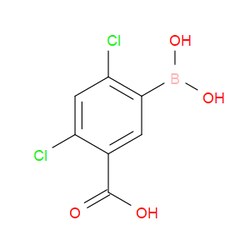 Aobchem&nbsp;5-Carboxy-2 4-dichlorophenylboronic acid | ≥97% | CAS 2121514-46-1 | C7H5BCl2O4 | 250mg