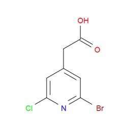 Aobchem&nbsp;2-(2-Bromo-6-chloropyridin-4-yl)acetic acid | ≥97% | CAS 1227593-06-7 | C7H5BrClNO2 | 500mg