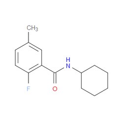 Aobchem&nbsp;N-cyclohexyl-2-fluoro-5-methylbenzamide | ≥97% | CAS 1311624-01-7 | C14H18FNO | 250mg