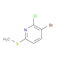 Aobchem&nbsp;3-Bromo-2-chloro-6-(methylthio)pyridine | ≥97% | CAS 1809158-14-2 | C6H5BrClNS | 1g