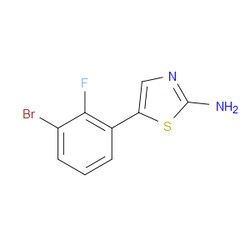 Aobchem&nbsp;5-(3-Bromo-2-fluorophenyl)thiazol-2-amine | ≥97% | CAS 1692422-01-7 | C9H6BrFN2S | 250mg