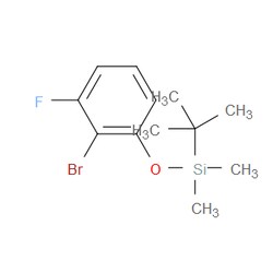 Aobchem&nbsp;(2-Bromo-3-fluorophenoxy)(tert-butyl)dimethylsilane | ≥95% | CAS 1881332-69-9 | C12H18BrFOSi | 1g