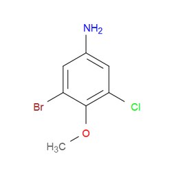 Aobchem&nbsp;3-Bromo-5-chloro-4-methoxybenzenamine | ≥97% | CAS 84972-58-7 | C7H7BrClNO | 5g