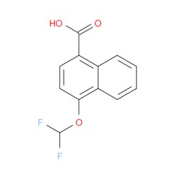 Aobchem&nbsp;4-(Difluoromethoxy)-1-naphthoic acid | ≥97% | CAS 1261884-90-5 | C12H8F2O3 | 500mg
