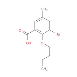 Aobchem&nbsp;3-Bromo-2-butoxy-5-methylbenzoic acid | ≥97% | CAS 2413441-20-8 | C12H15BrO3 | 1g