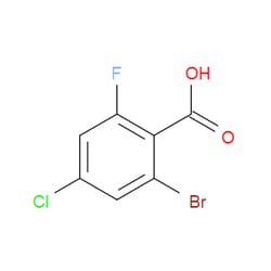 Aobchem&nbsp;2-Bromo-4-chloro-6-fluorobenzoic acid | ≥95% | CAS 1082040-61-6 | C7H3BrClFO2 | 500mg
