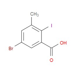 Aobchem&nbsp;5-Bromo-2-iodo-3-methylbenzoic acid | ≥97% | CAS 1263376-42-6 | C8H6BrIO2 | 500mg