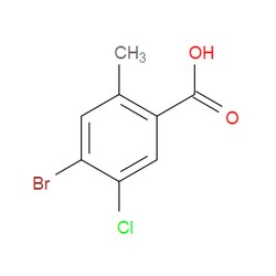 Aobchem&nbsp;4-Bromo-5-chloro-2-methylbenzoic acid | ≥97% | CAS 1349716-38-6 | C8H6BrClO2 | 500mg