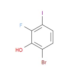 Aobchem&nbsp;6-Bromo-2-fluoro-3-iodophenol | ≥97% | CAS 1449008-11-0 | C6H3BrFIO | 250mg