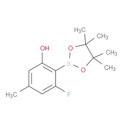 Aobchem&nbsp;2-Fluoro-6-hydroxy-4-methylphenylboronic acid pinacol ester | ≥97% | CAS 1807622-74-7 | C13H18BFO3 | 500mg