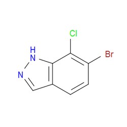 Aobchem&nbsp;6-Bromo-7-chloro-1H-indazole | ≥97% | CAS 1427405-47-7 | C7H4BrClN2 | 1g