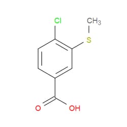 Aobchem&nbsp;4-Chloro-3-(methylthio)benzoic acid | ≥95% | CAS 166811-60-5 | C8H7ClO2S | 250mg