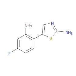 Aobchem&nbsp;5-(4-Fluoro-2-methylphenyl)thiazol-2-amine | ≥97% | CAS 1179232-29-1 | C10H9FN2S | 250mg