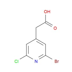Aobchem&nbsp;2-(2-Bromo-6-chloropyridin-4-yl)acetic acid | ≥97% | CAS 1227593-06-7 | C7H5BrClNO2 | 250mg