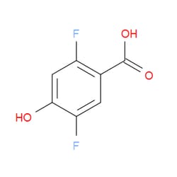 Aobchem&nbsp;2 5-Difluoro-4-hydroxybenzoic acid | ≥95% | CAS 146781-23-9 | C7H4F2O3 | 250mg