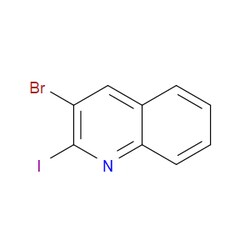 Aobchem&nbsp;3-Bromo-2-iodoquinoline | ≥97% | CAS 898559-23-4 | C9H5BrIN | 250mg