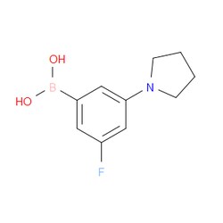 Aobchem&nbsp;3-Fluoro-5-pyrrolidinophenylboronic acid | ≥97% | CAS 1217500-96-3 | C10H13BFNO2 | 500mg