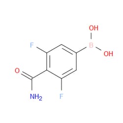 Aobchem&nbsp;4-(Aminocarbonyl)-3 5-difluorophenylboronic acid | ≥97% | CAS 924279-82-3 | C7H6BF2NO3 | 250mg