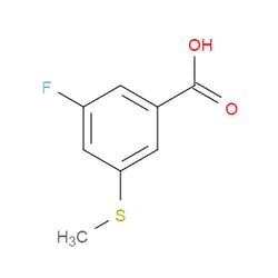 Aobchem&nbsp;3-Fluoro-5-(methylthio)benzoic acid | ≥97% | CAS 453565-64-5 | C8H7FO2S | 250mg